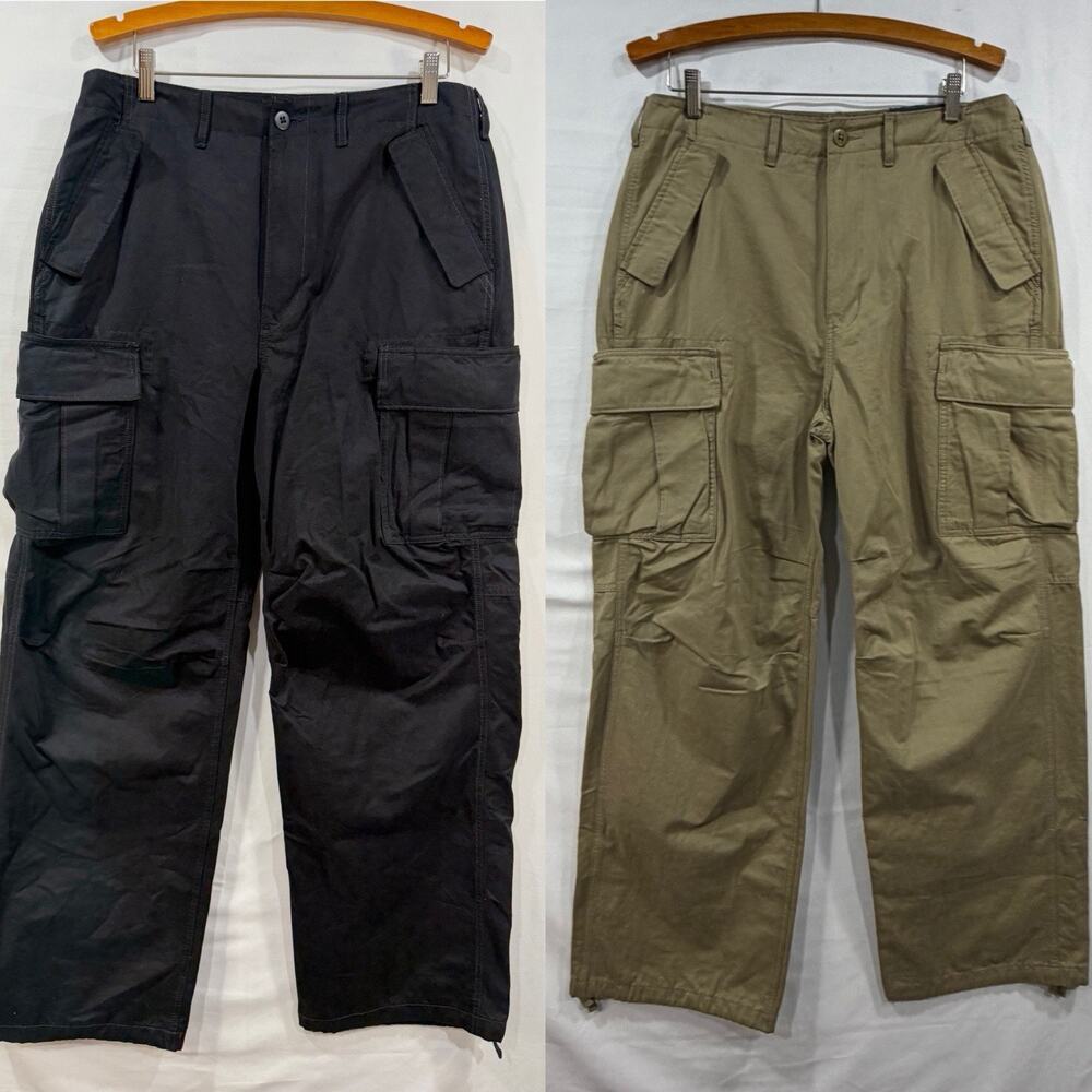 American Eagle Ultra Baggy Cargo Pants Bundle AE Flex NWT Black & Beige 34x36